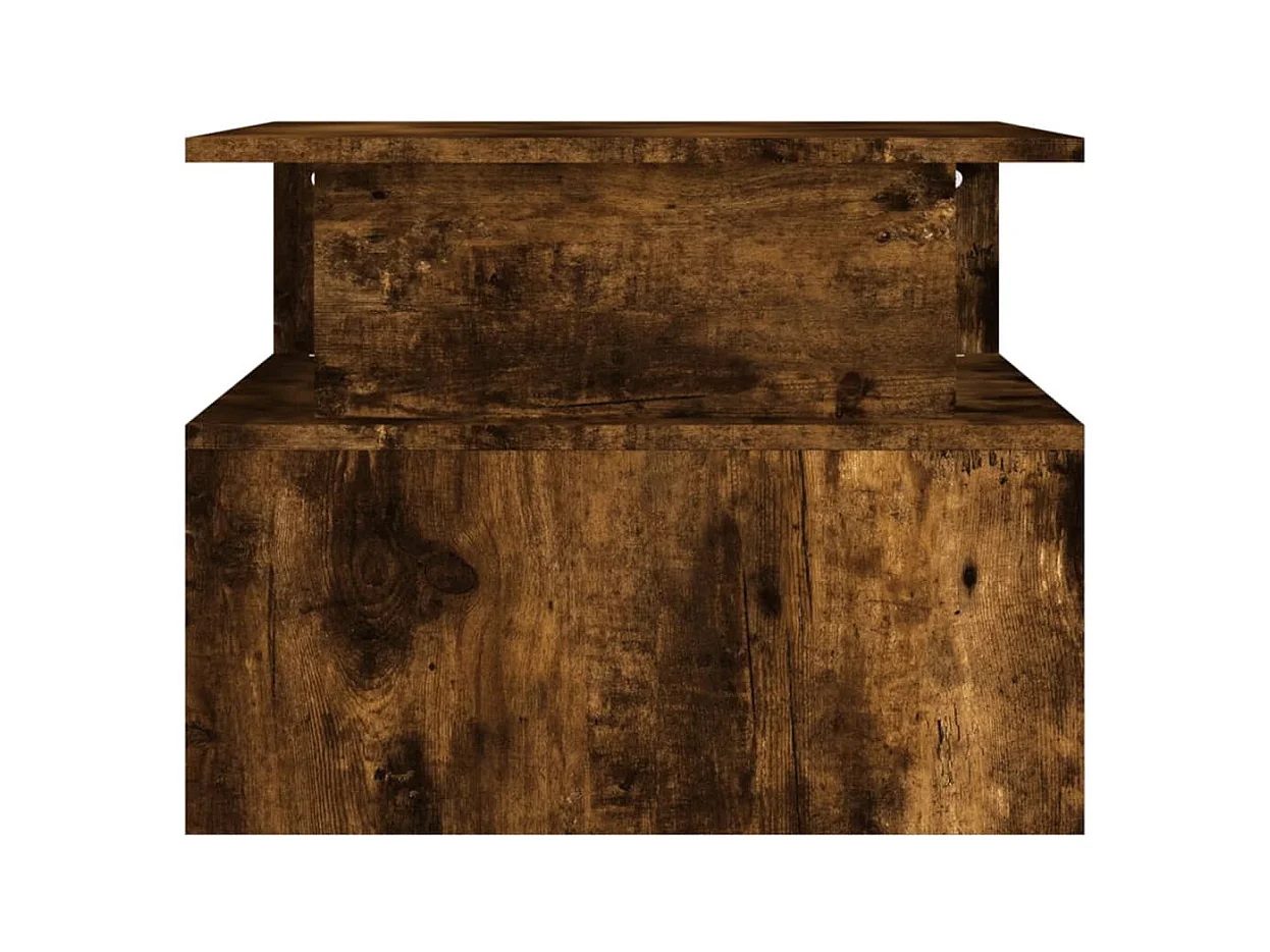 Table basse chêne fumé 90x55x42,5 cm bois d'ingénierie