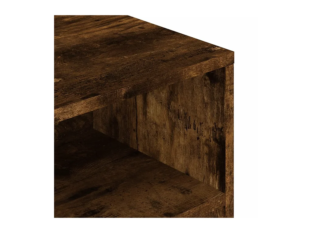 Table basse chêne fumé 90x55x42,5 cm bois d'ingénierie