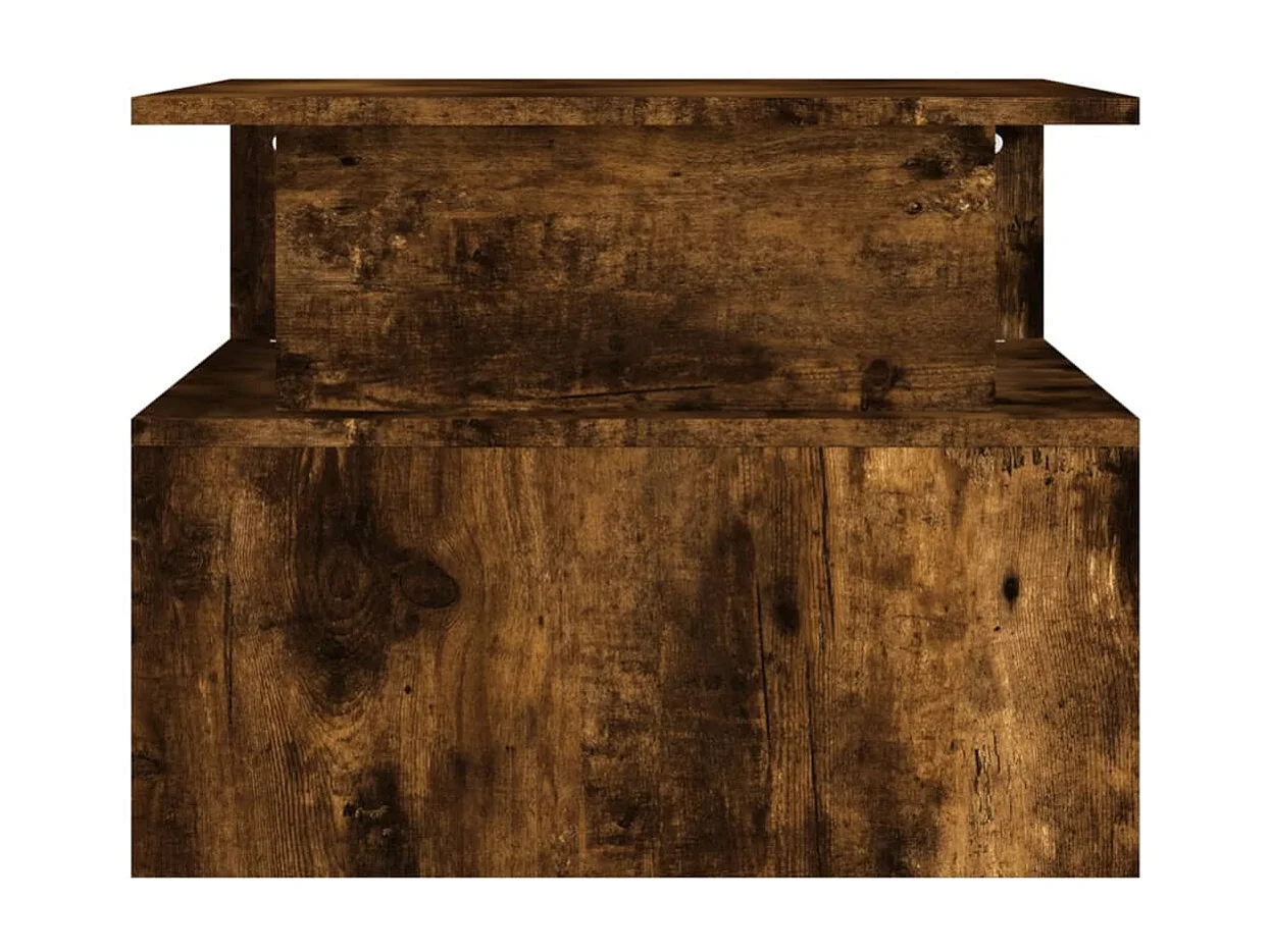 Table basse chêne fumé 90x55x42,5 cm bois d'ingénierie
