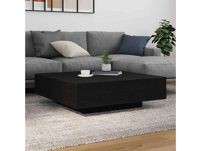 Table Basse Chêne noir 100 x 100 x 31 cm Bois d'ingénierie