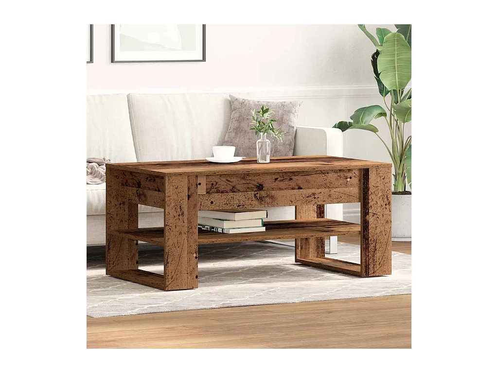 Table basse Bois ancien 102 x 55 x 45 cm Bois d'ingénierie