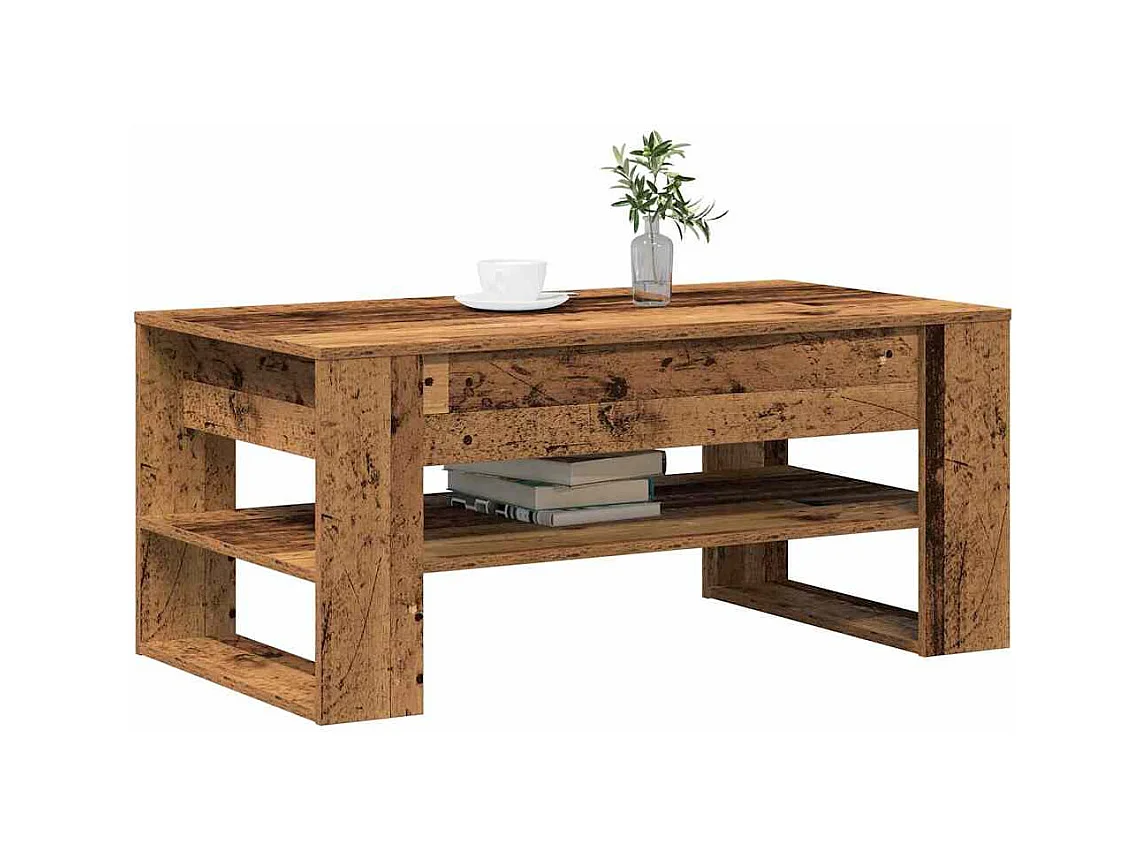 Table basse Bois ancien 102 x 55 x 45 cm Bois d'ingénierie