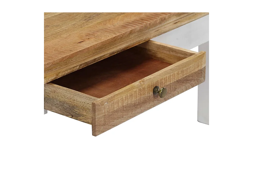 Mesa de centro madera maciza de mango 110x50x40 cm