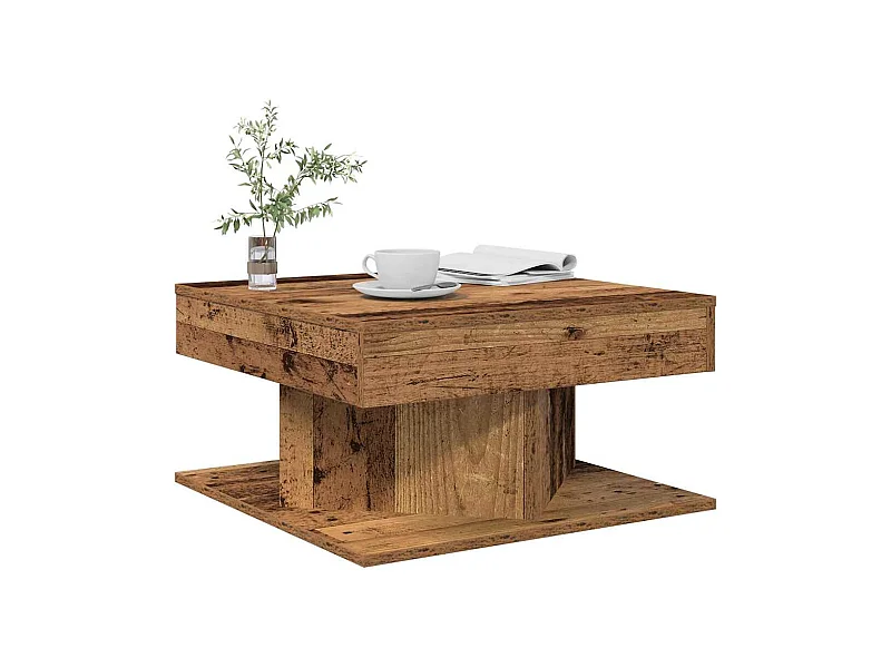 Mesa de centro 55x55x30 cm derivados de madeira madeira velha