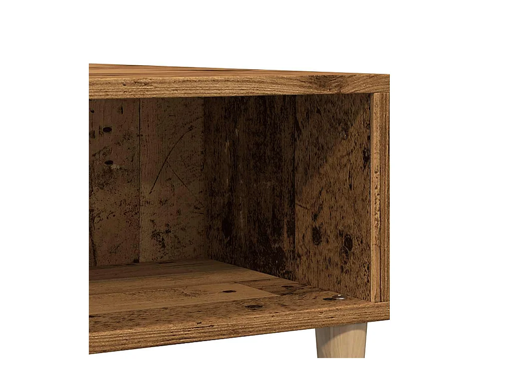 Table basse vieux bois 60x60x30 cm bois d'ingénierie