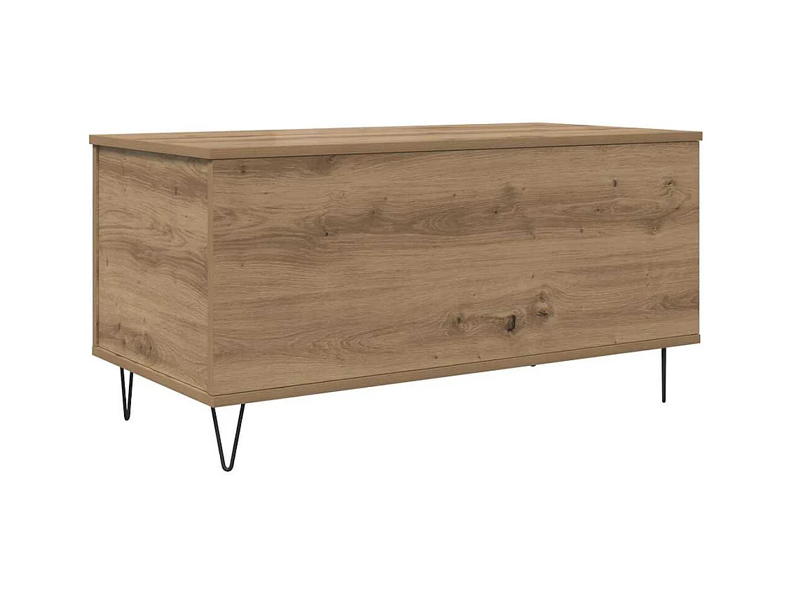 Table basse chêne artisanal 90 x 44.5 x 45 cm Bois d'ingénierie