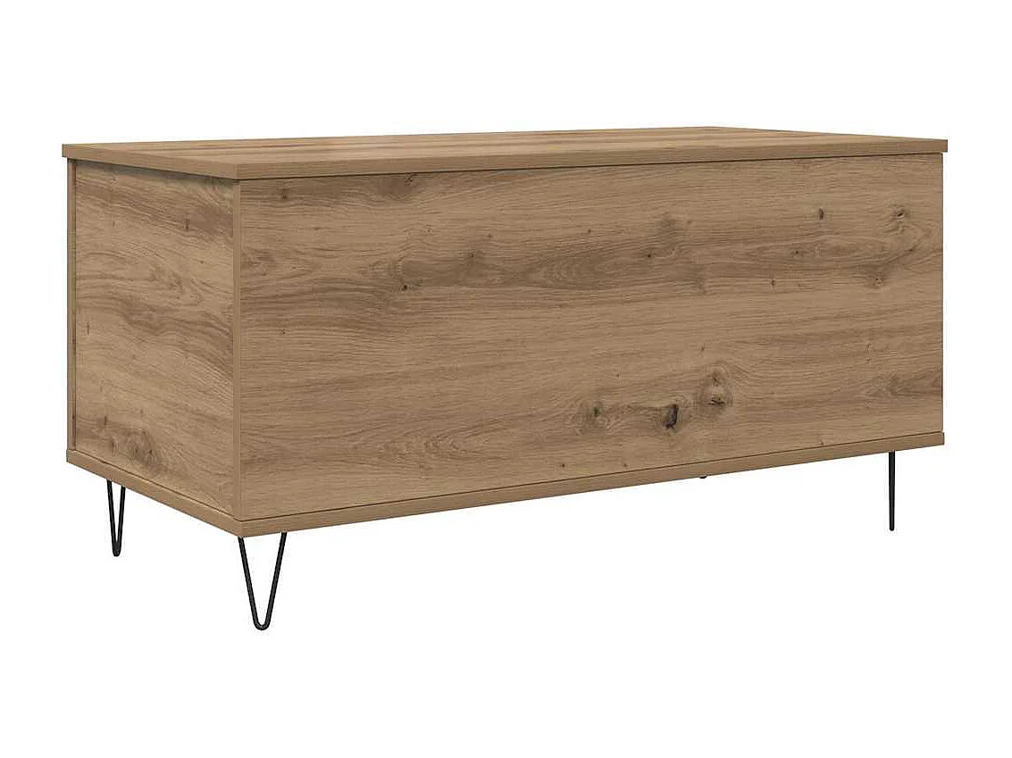 Table basse chêne artisanal 90 x 44.5 x 45 cm Bois d'ingénierie