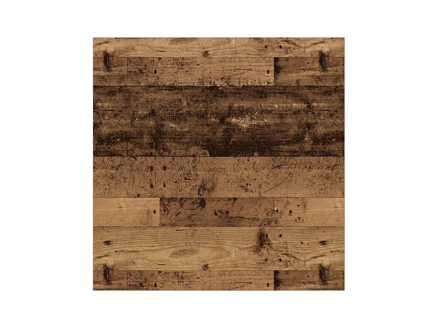 Table basse avec tiroirs vieux bois 100x100x40 cm