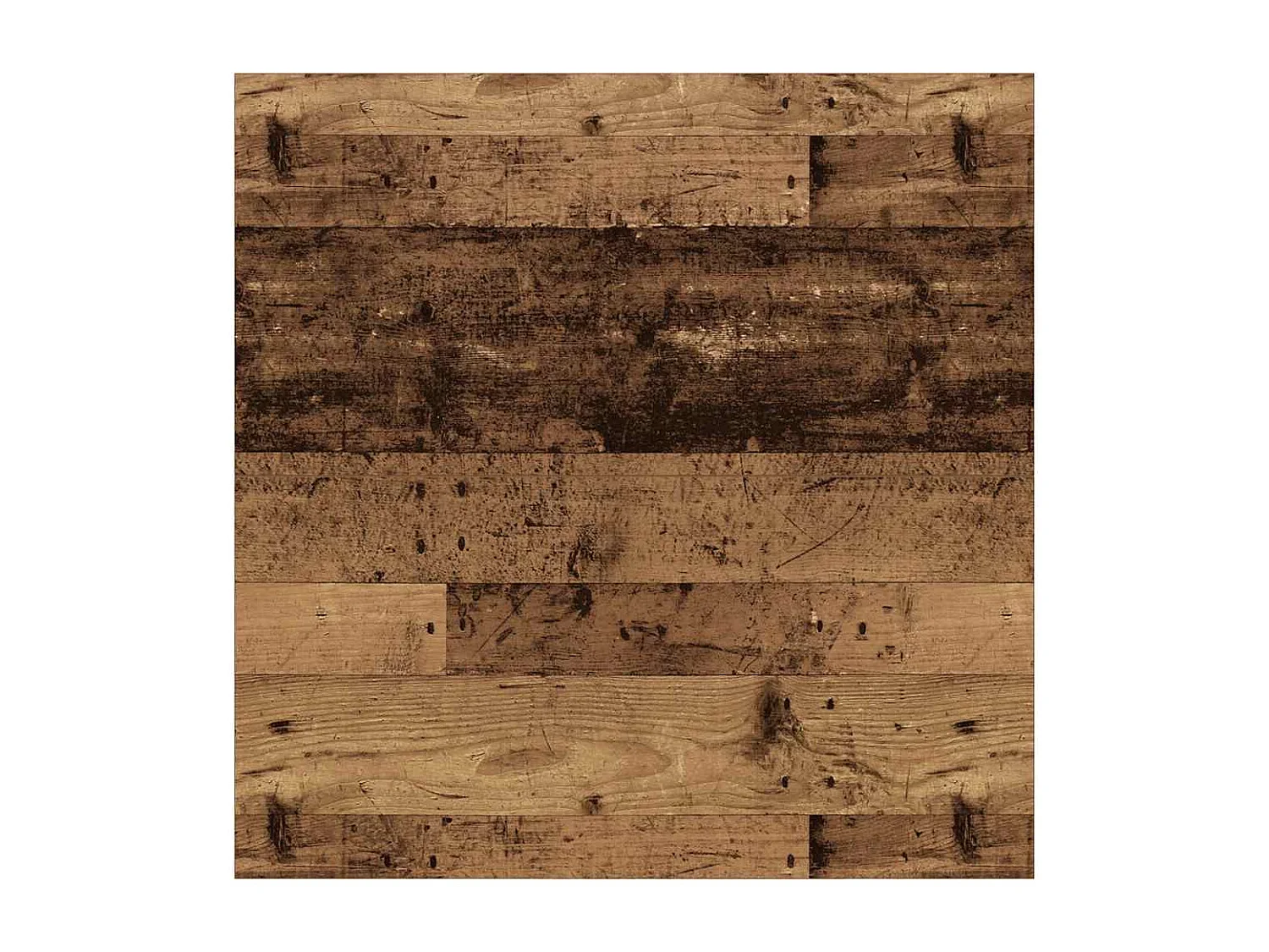 Table basse avec tiroirs vieux bois 100x100x40 cm