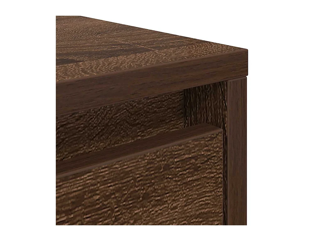 Table basse avec tiroirs chêne marron 100x100x40 cm