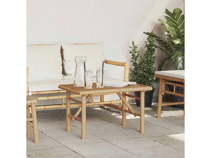 Mesa de Café Marrón 70 x 40 x 36 cm Bambú