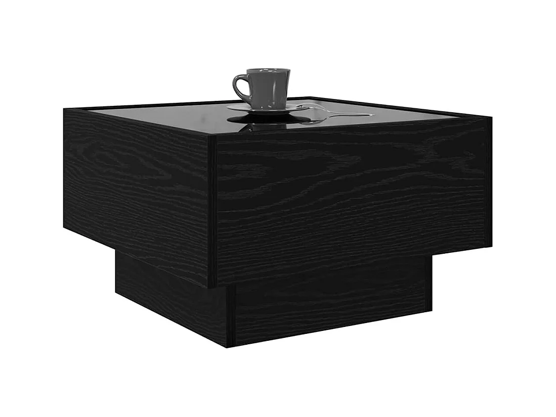 Table basse Chêne noir 50 x 50 x 30 cm Bois d'ingénierie