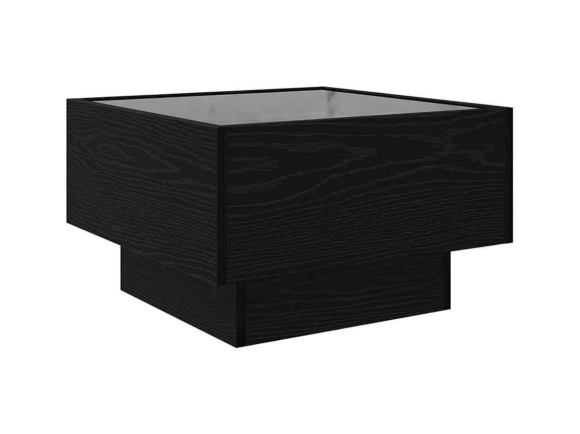 Table basse Chêne noir 50 x 50 x 30 cm Bois d'ingénierie