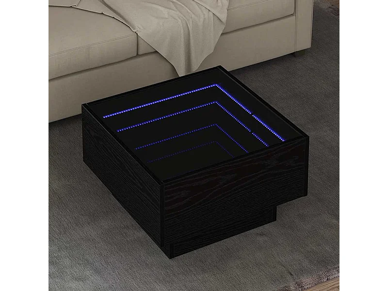 Table basse Chêne noir 50 x 50 x 30 cm Bois d'ingénierie