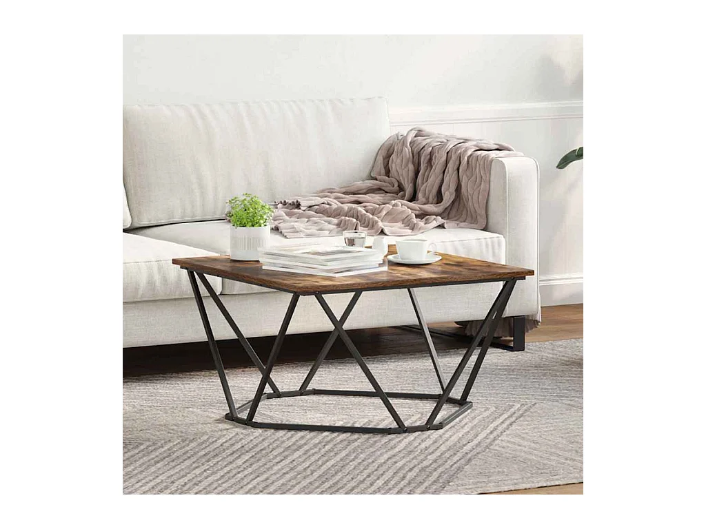 Salontafel Gerookt eiken 80 x 80 x 45 cm