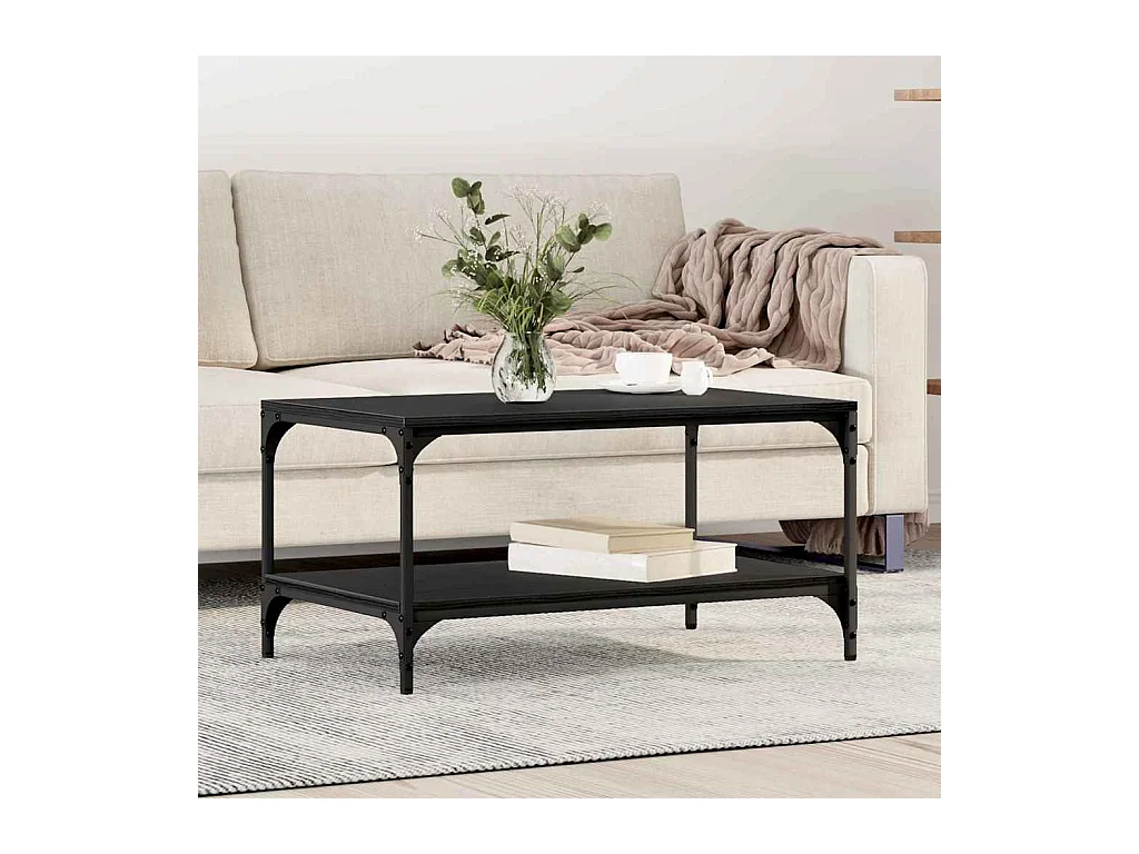 Table basse Chêne noir 80 x 50 x 40 cm Bois d'ingénierie