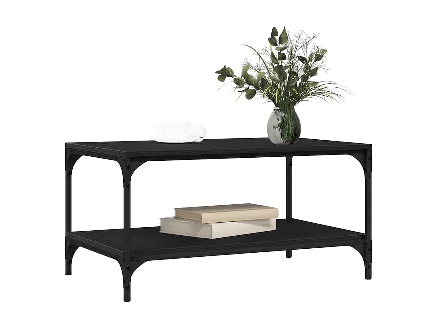 Table basse Chêne noir 80 x 50 x 40 cm Bois d'ingénierie