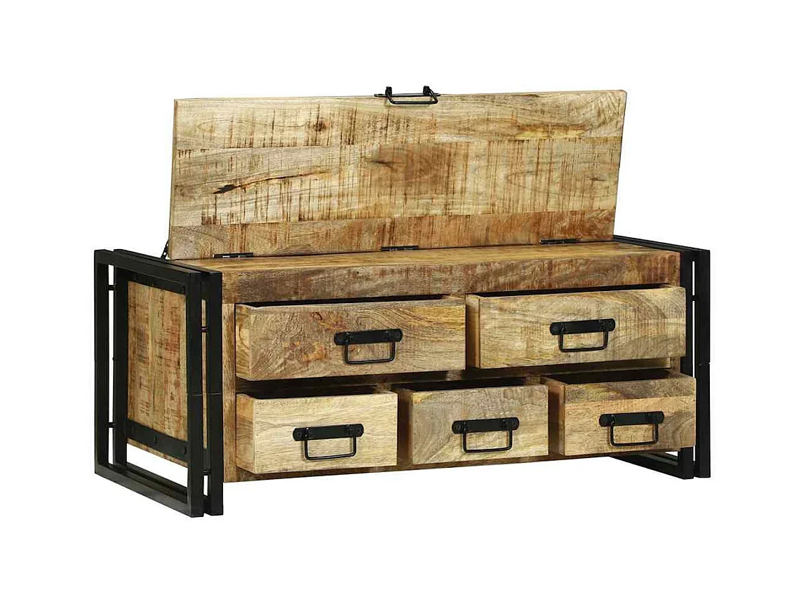 Table basse Marron 90 x 50 x 38 cm Bois de manguier brut massif