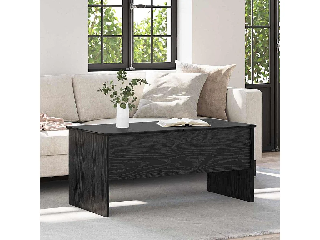 Table basse Chêne noir 102 x 50,5 x 46,5 cm Bois d'ingénierie