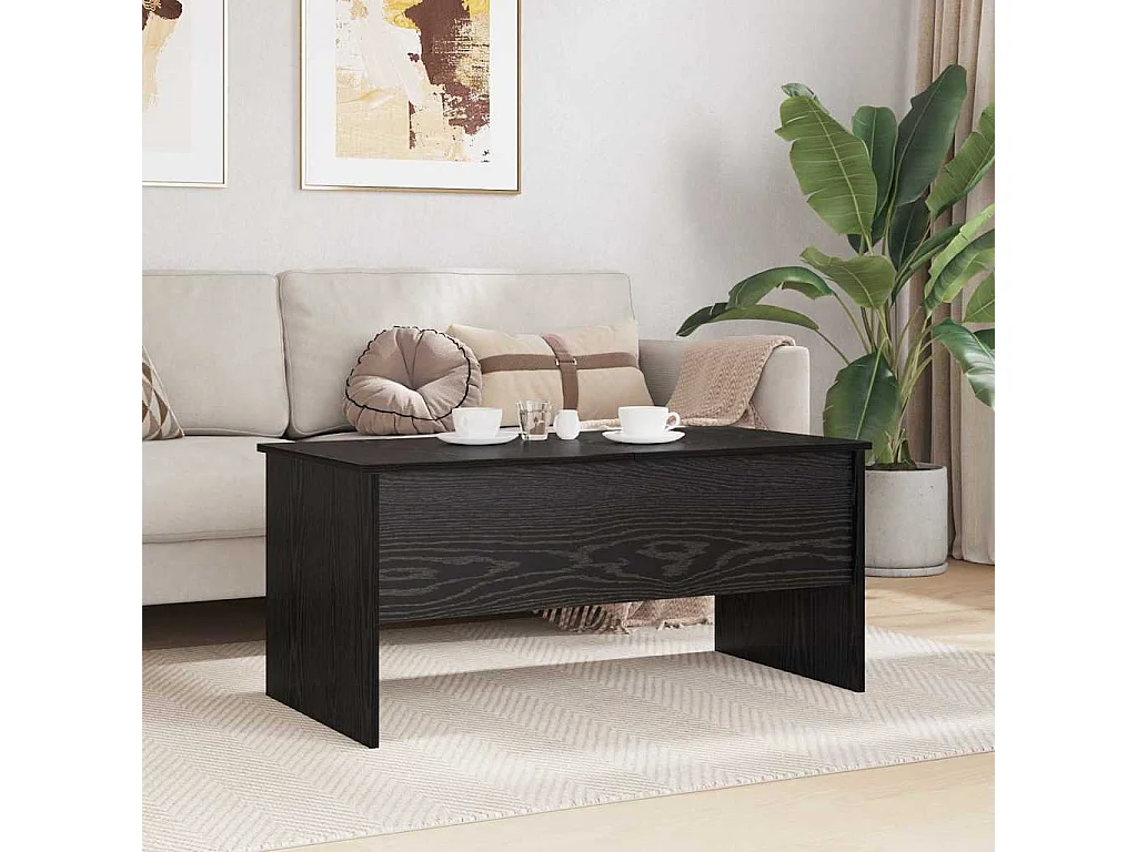 Table basse Chêne noir 102 x 50,5 x 46,5 cm Bois d'ingénierie