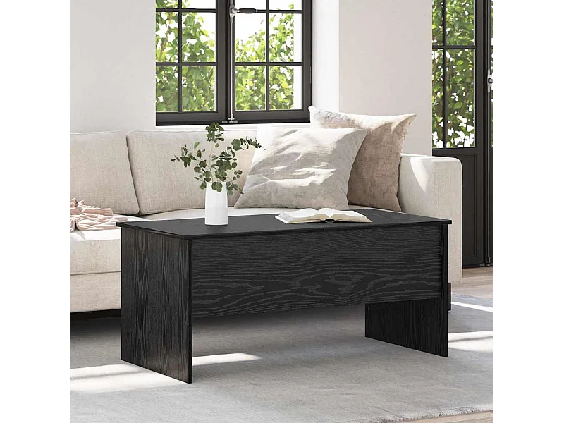 Table basse Chêne noir 102 x 50,5 x 46,5 cm Bois d'ingénierie