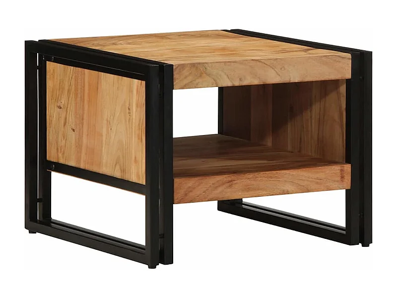 Mesa de centro madera maciza de acacia 50x50x38 cm