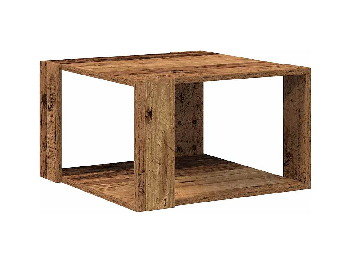 Table basse Bois ancien 51.5 x 51.5 x 30 cm Bois d'ingénierie