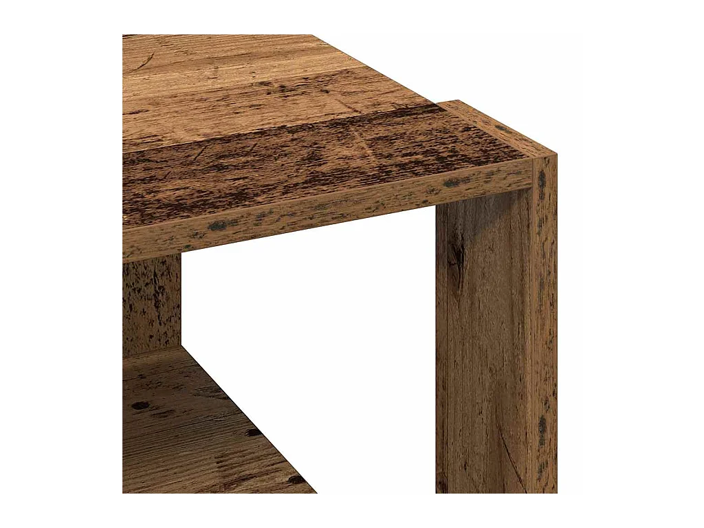 Table basse Bois ancien 51.5 x 51.5 x 30 cm Bois d'ingénierie