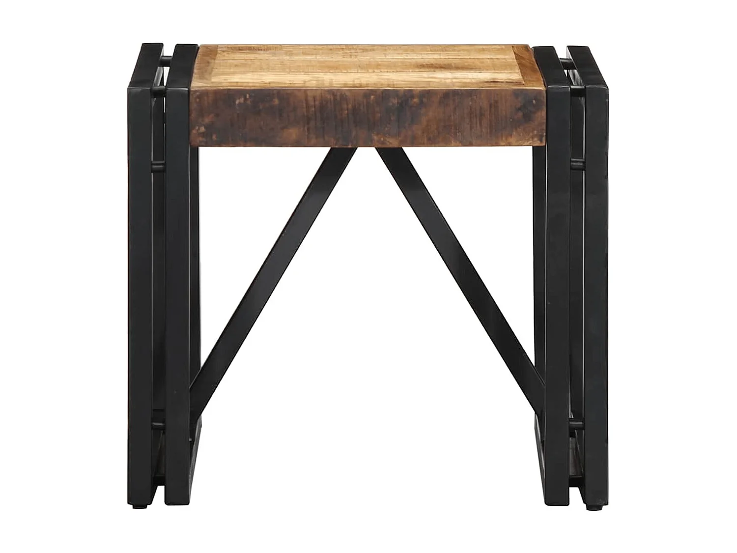 Table basse 40x40x35 cm bois de manguier massif brut