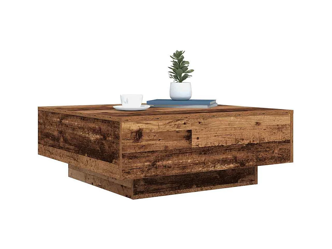 Table Basse Bois vieilli Bleu 80 x 80 x 31 cm Bois d'ingénierie