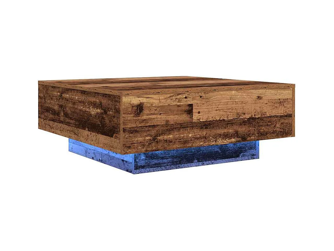 Table Basse Bois vieilli Bleu 80 x 80 x 31 cm Bois d'ingénierie