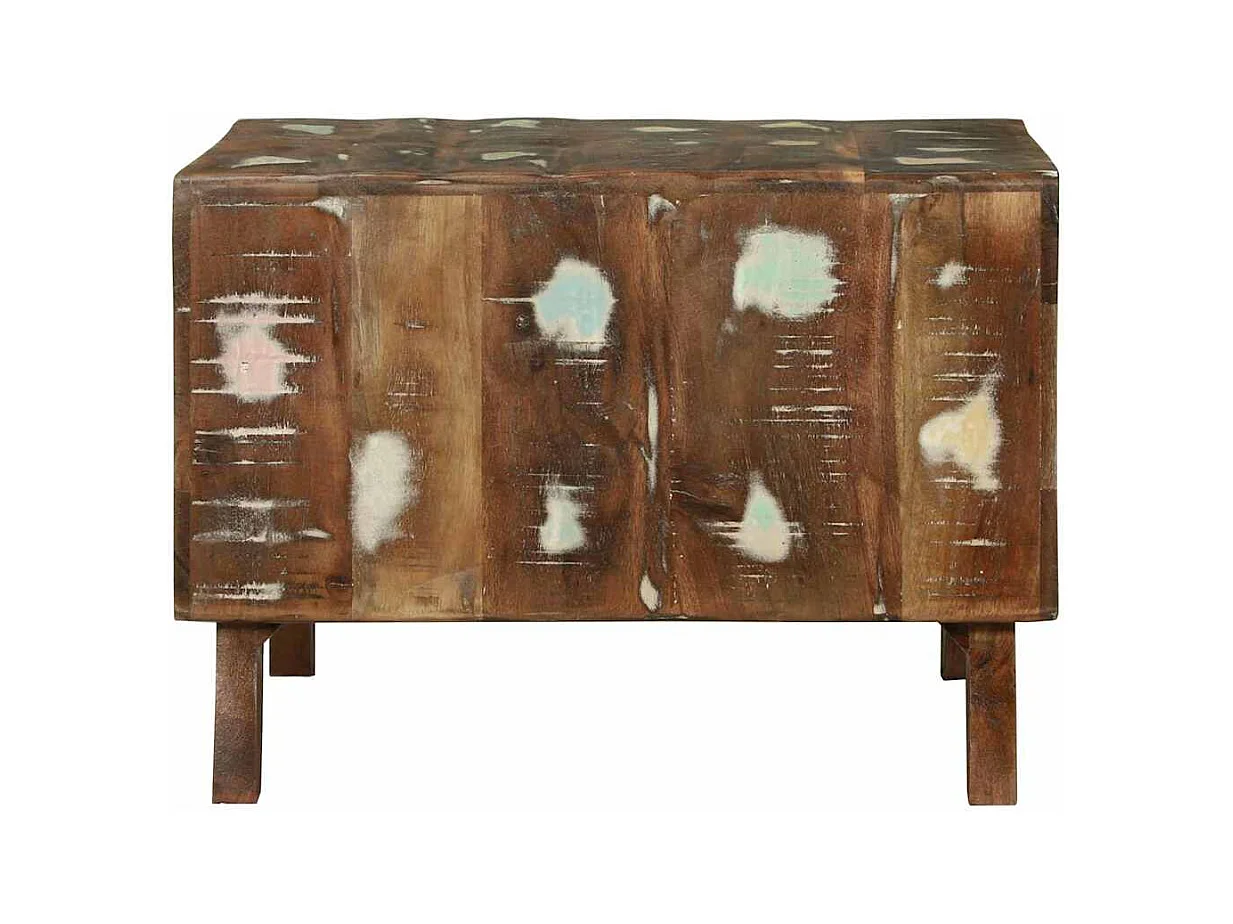 Table basse 50 x 50 x 35 cm bois de récupération massif