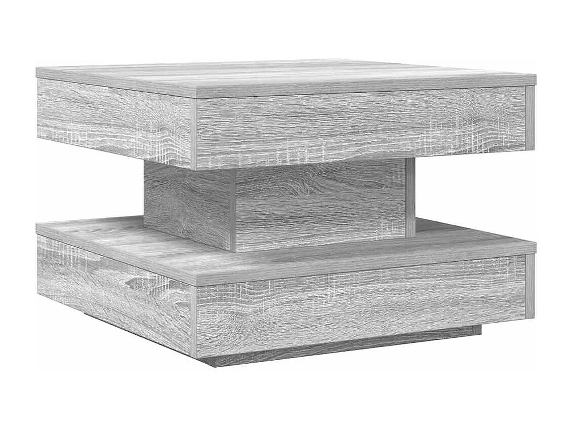 Mesa de centro giratoria 360 grados gris Sonoma 50x50x34,5 cm