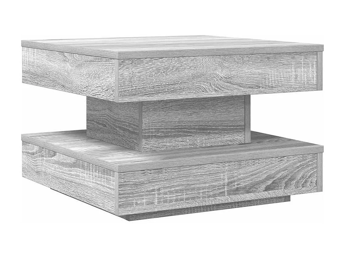 Mesa de centro giratoria 360 grados gris Sonoma 50x50x34,5 cm