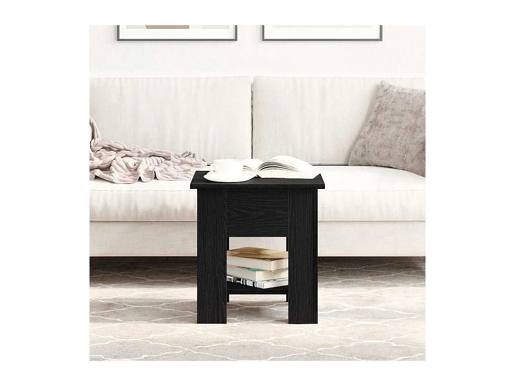 Table basse Chêne noir 40 x 40 x 42 cm Bois d'ingénierie