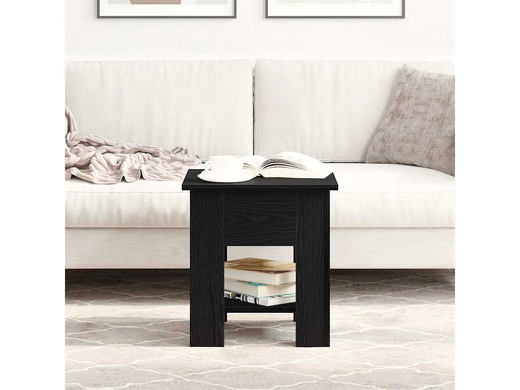 Table basse Chêne noir 40 x 40 x 42 cm Bois d'ingénierie