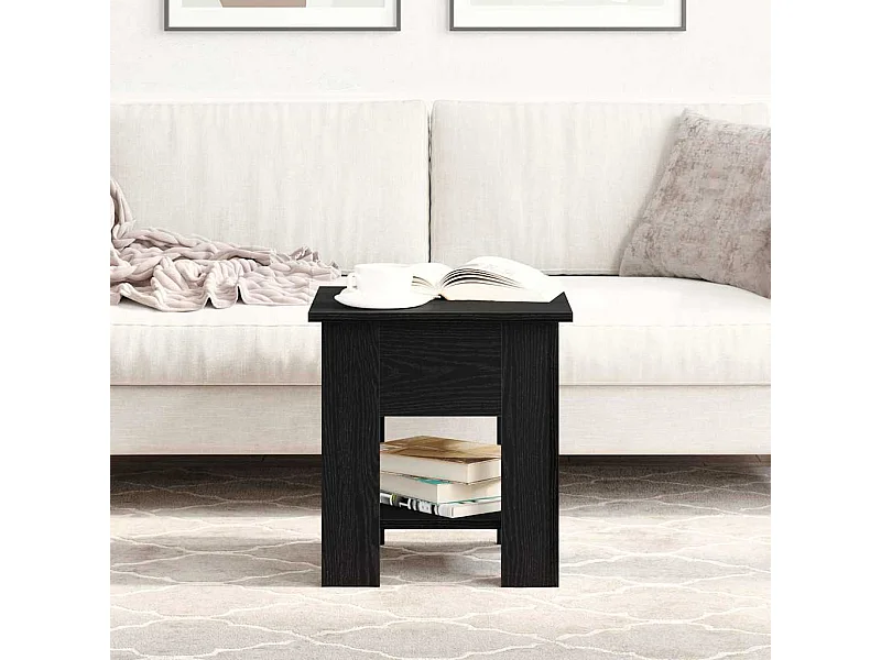 Table basse Chêne noir 40 x 40 x 42 cm Bois d'ingénierie