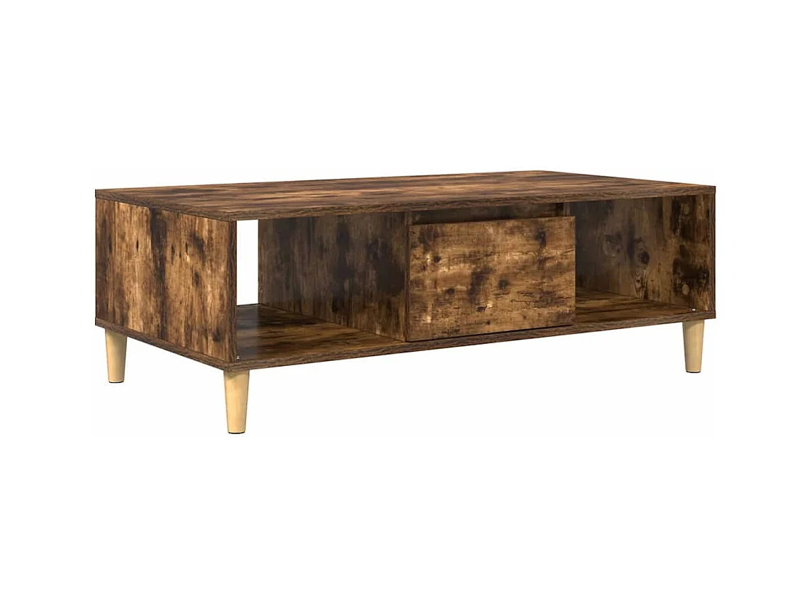 Salontafel Gerookt eiken 103,5 x 60 x 35 cm Bewerkt hout