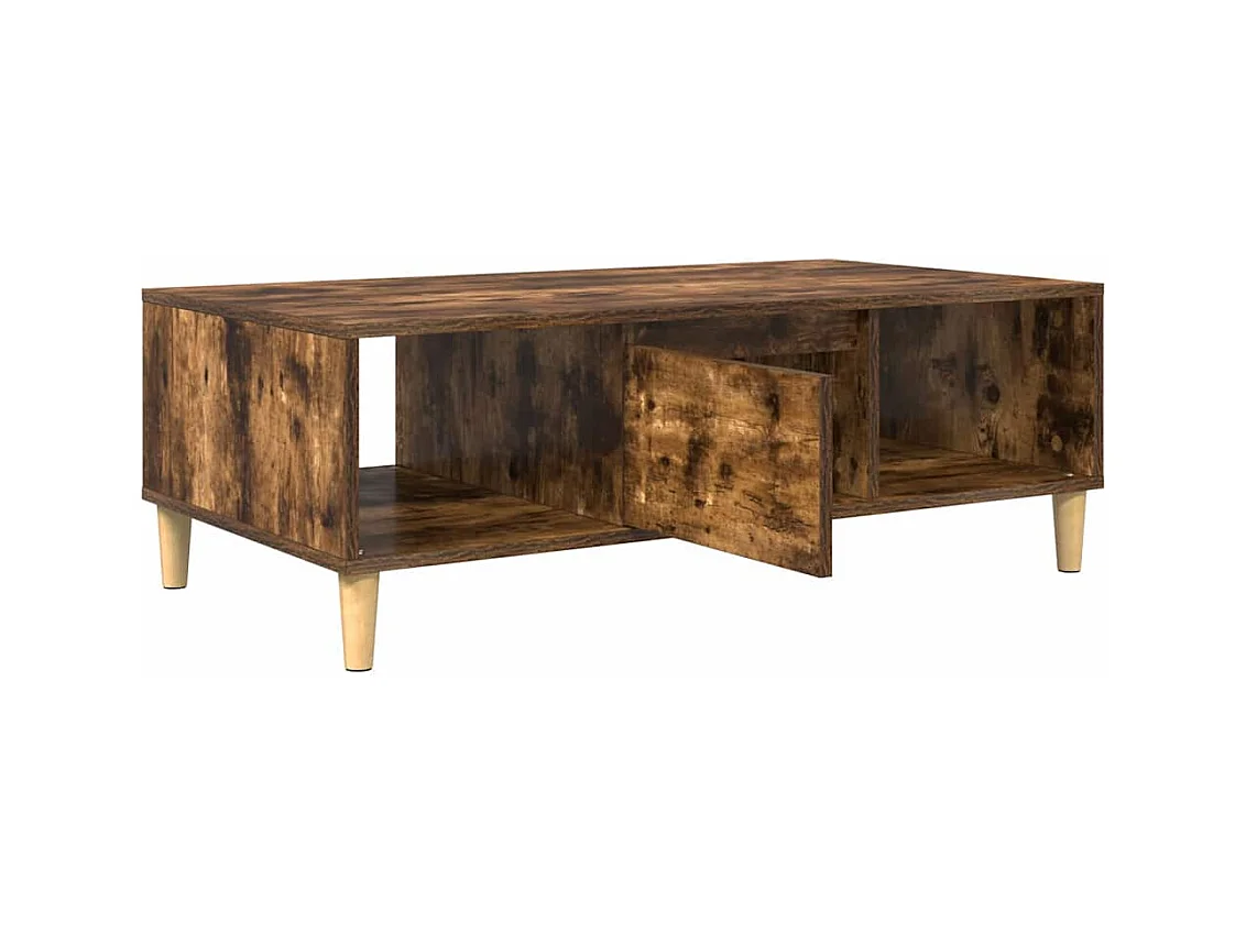 Salontafel Gerookt eiken 103,5 x 60 x 35 cm Bewerkt hout