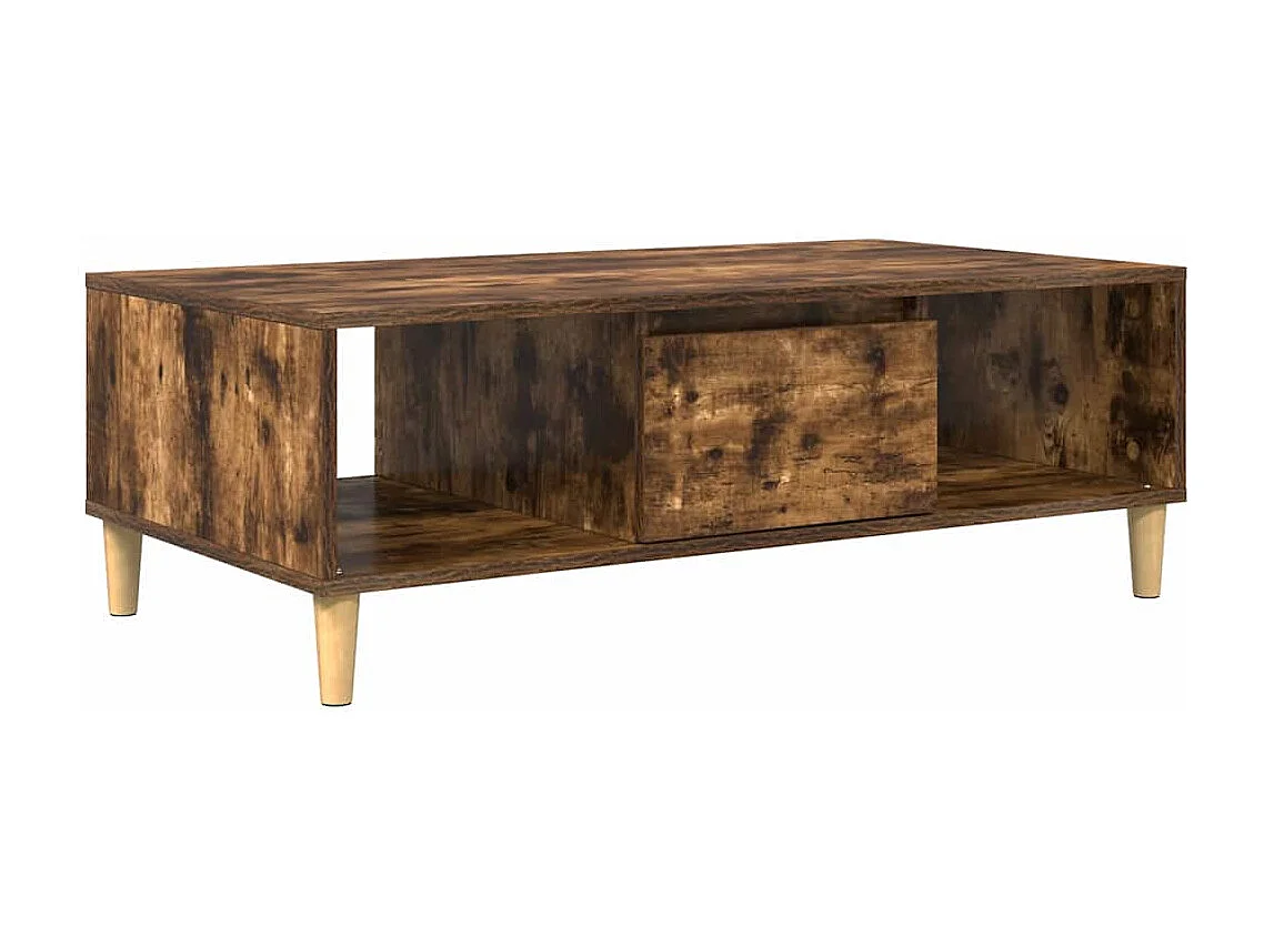 Salontafel Gerookt eiken 103,5 x 60 x 35 cm Bewerkt hout