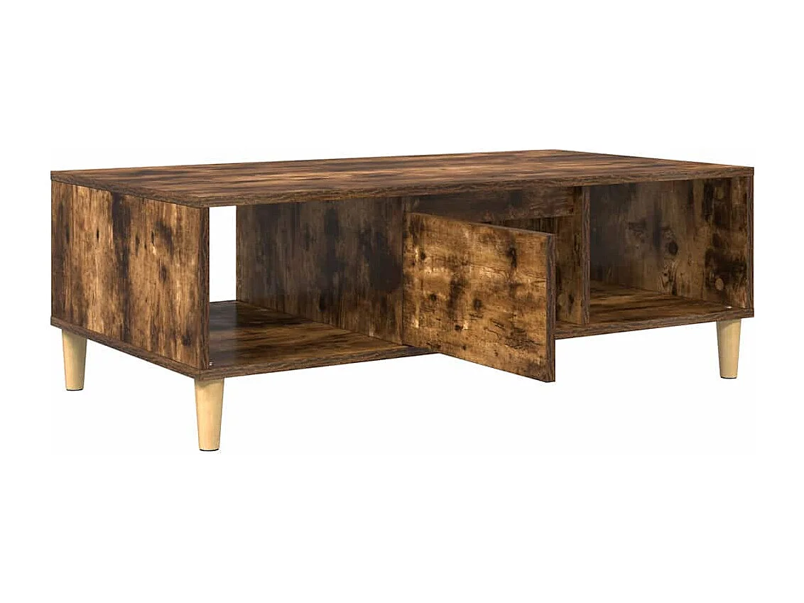 Salontafel Gerookt eiken 103,5 x 60 x 35 cm Bewerkt hout