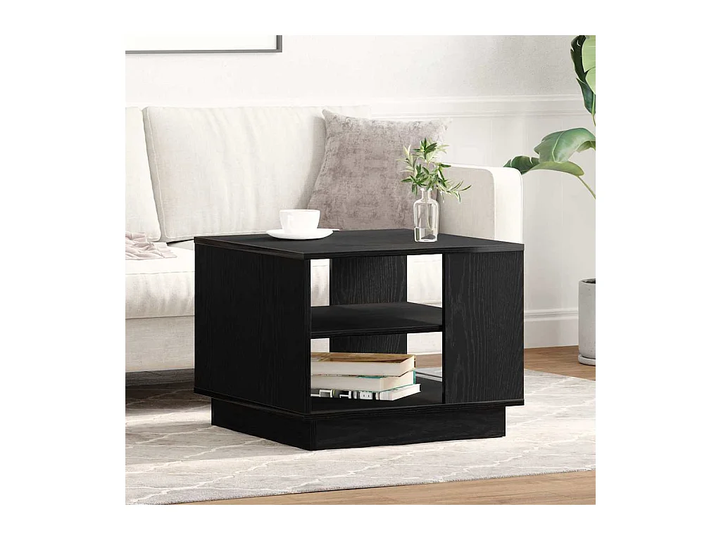 Table basse Chêne noir 55 x 55 x 42 cm Bois d'ingénierie