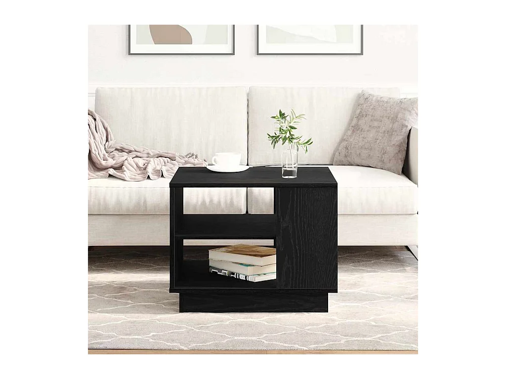 Table basse Chêne noir 55 x 55 x 42 cm Bois d'ingénierie