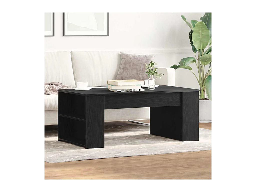 Table basse Chêne noir 102 x 55 x 42 cm Bois d'ingénierie