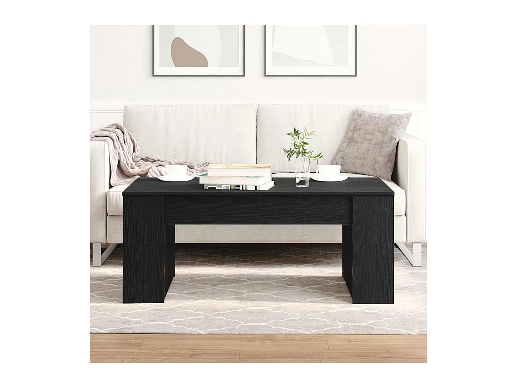 Mesa de centro Carvalho preto 102 x 55 x 42 cm