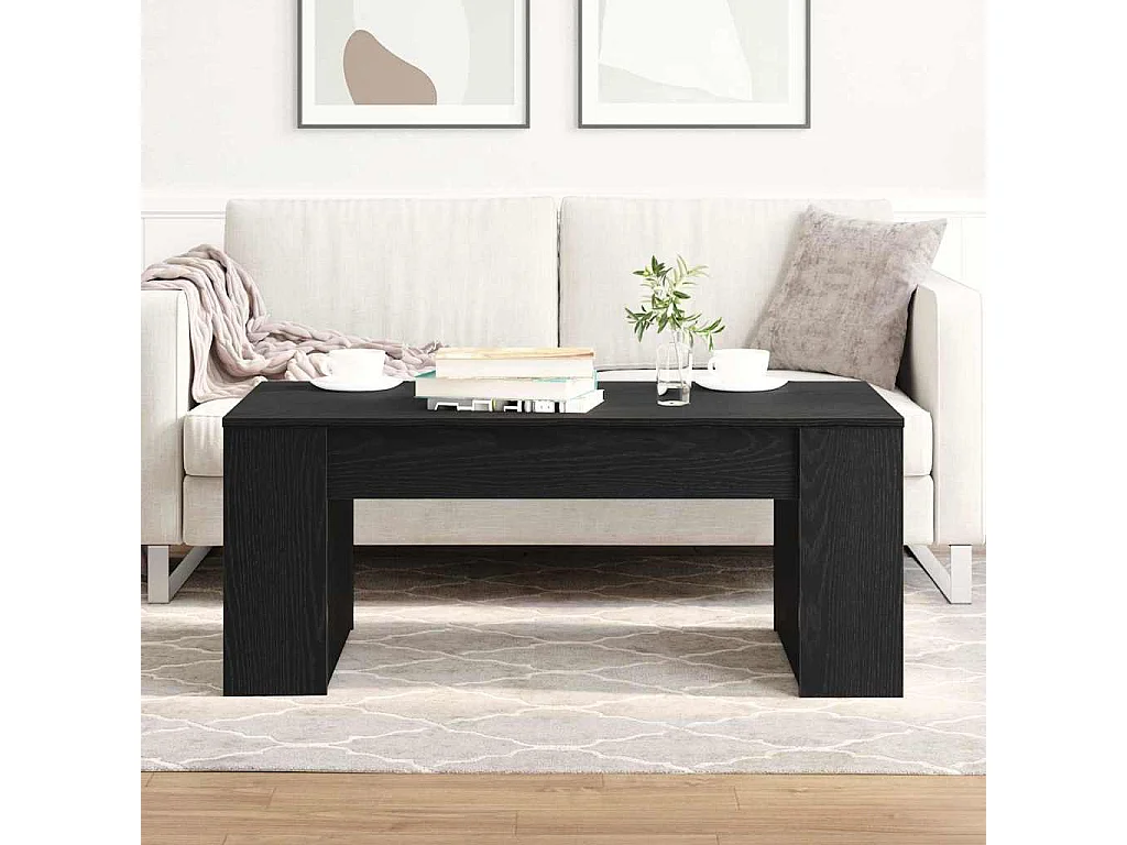 Mesa de centro Carvalho preto 102 x 55 x 42 cm