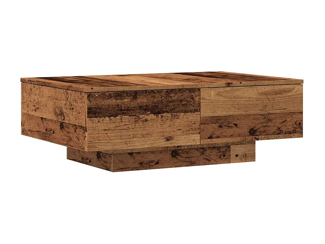 Salontafel 90x60x31 cm bewerkt hout oud houtkleurig