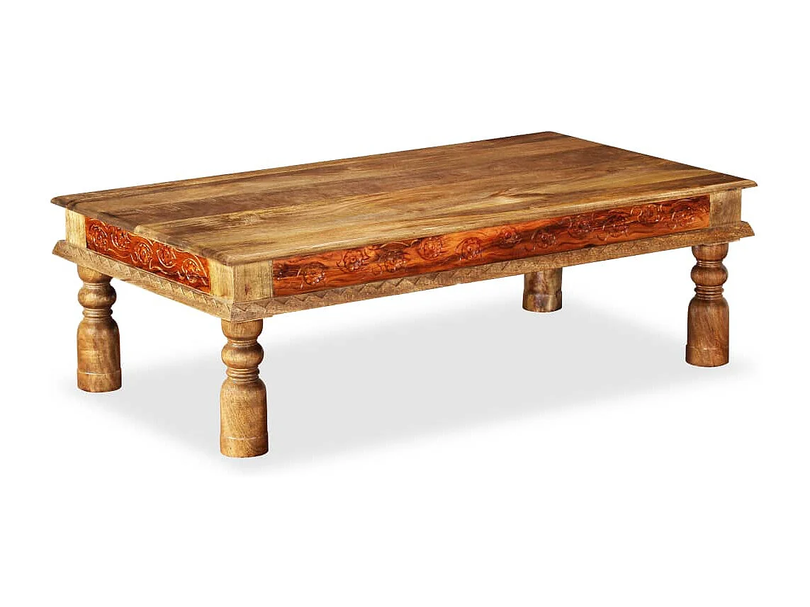 Mesa de centro madeiras mangueira/acácia maciças 110x60x38cm