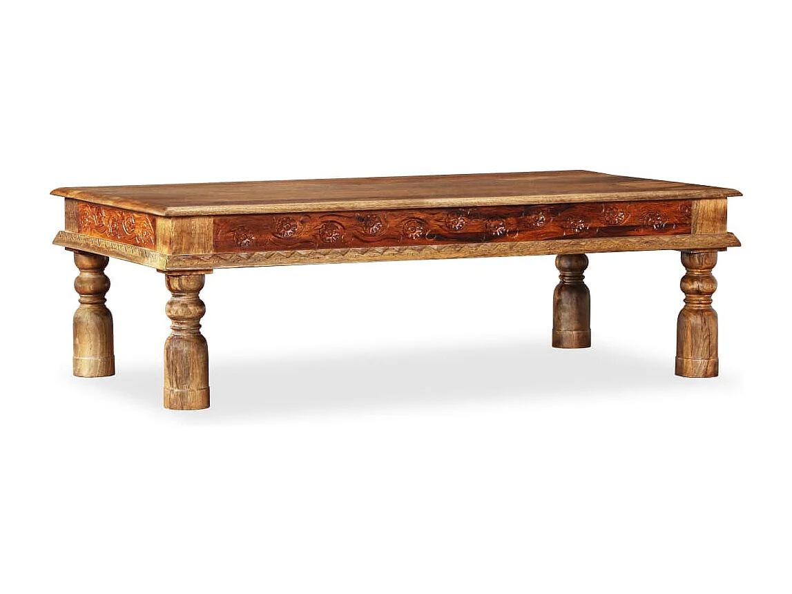 Mesa de centro madeiras mangueira/acácia maciças 110x60x38cm