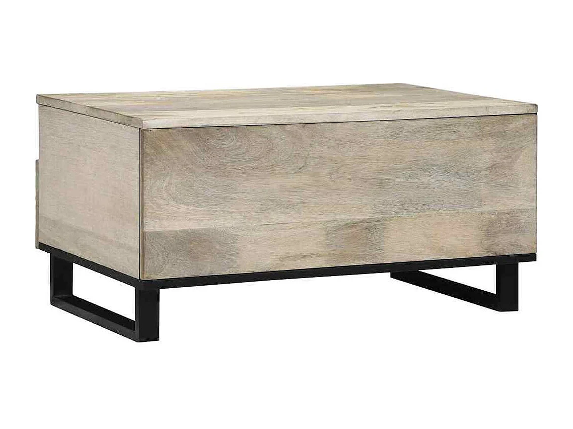 Mesa de centro with Drawer Branco, Preto 80 x 54 x 40 cm